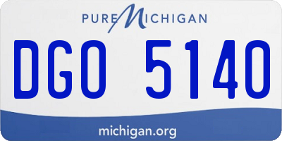 MI license plate DGO5140