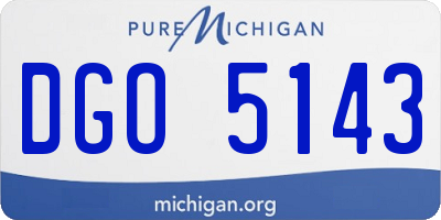 MI license plate DGO5143