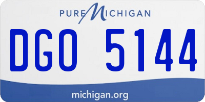 MI license plate DGO5144