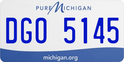 MI license plate DGO5145