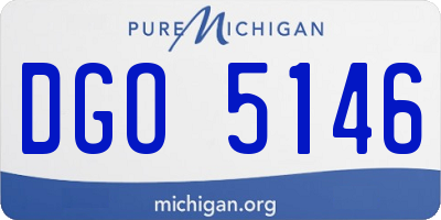 MI license plate DGO5146