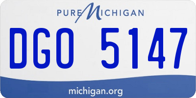 MI license plate DGO5147