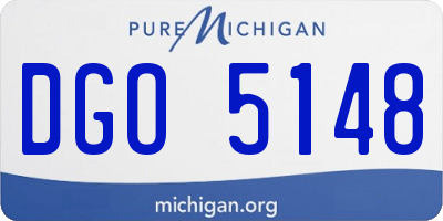 MI license plate DGO5148