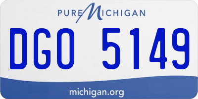MI license plate DGO5149