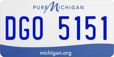 MI license plate DGO5151