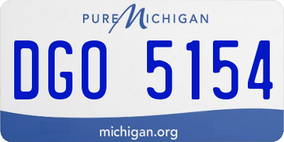 MI license plate DGO5154