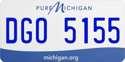 MI license plate DGO5155