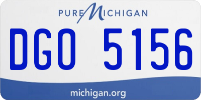 MI license plate DGO5156