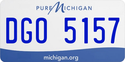 MI license plate DGO5157