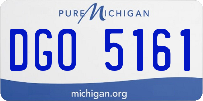 MI license plate DGO5161