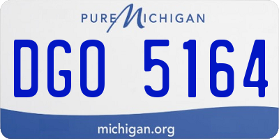 MI license plate DGO5164