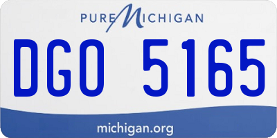 MI license plate DGO5165