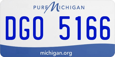 MI license plate DGO5166