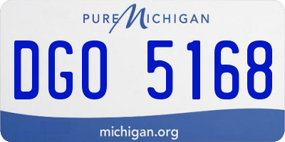 MI license plate DGO5168