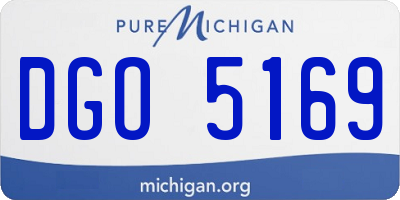 MI license plate DGO5169