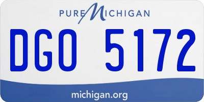 MI license plate DGO5172
