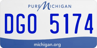 MI license plate DGO5174