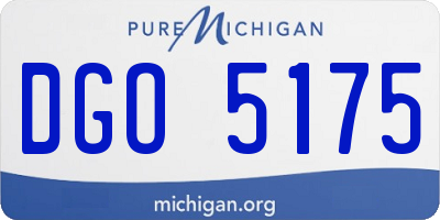 MI license plate DGO5175