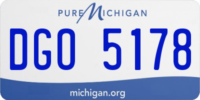 MI license plate DGO5178