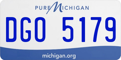 MI license plate DGO5179