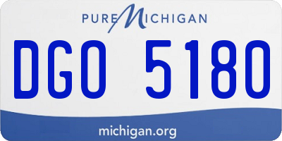 MI license plate DGO5180