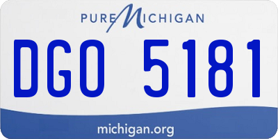MI license plate DGO5181