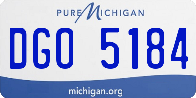 MI license plate DGO5184