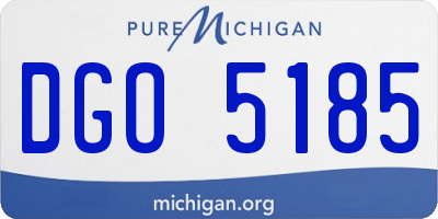 MI license plate DGO5185