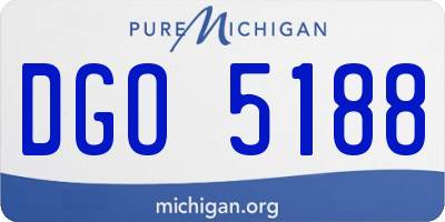 MI license plate DGO5188