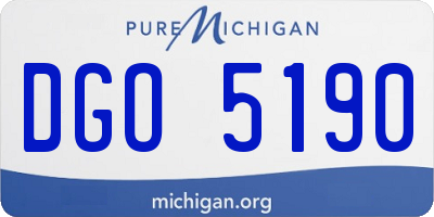 MI license plate DGO5190