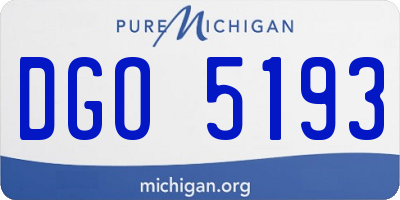 MI license plate DGO5193