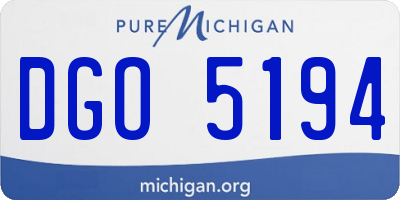MI license plate DGO5194