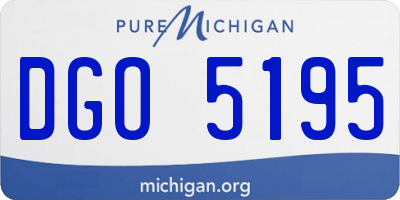 MI license plate DGO5195