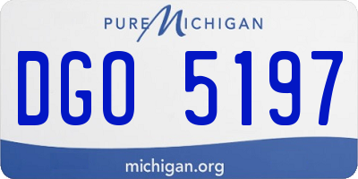 MI license plate DGO5197