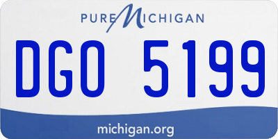 MI license plate DGO5199