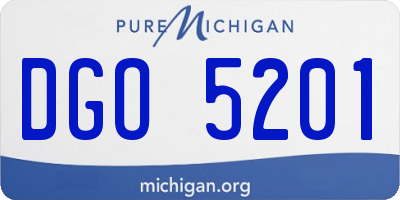MI license plate DGO5201