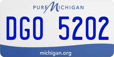 MI license plate DGO5202