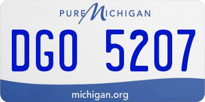 MI license plate DGO5207