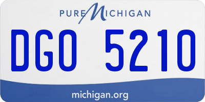 MI license plate DGO5210