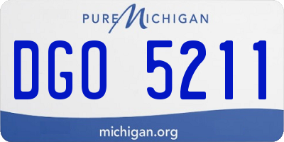 MI license plate DGO5211