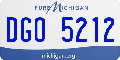 MI license plate DGO5212