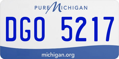 MI license plate DGO5217