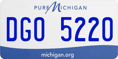 MI license plate DGO5220