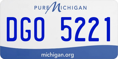MI license plate DGO5221