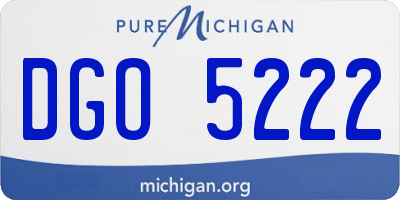 MI license plate DGO5222