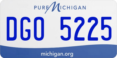 MI license plate DGO5225