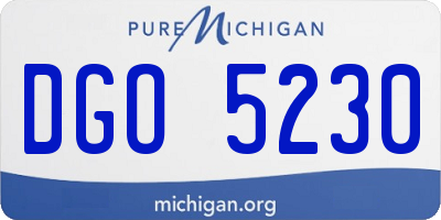MI license plate DGO5230