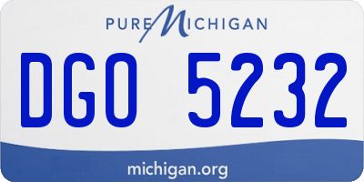 MI license plate DGO5232