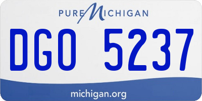 MI license plate DGO5237