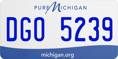 MI license plate DGO5239